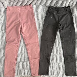 H&M Kids Pink and Gray Leggings
